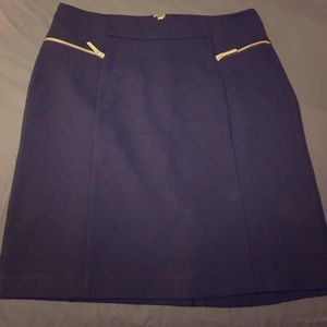 Business skirt w/ gold zippers